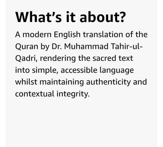 The Manifest Quran: A Contemporary English Translation